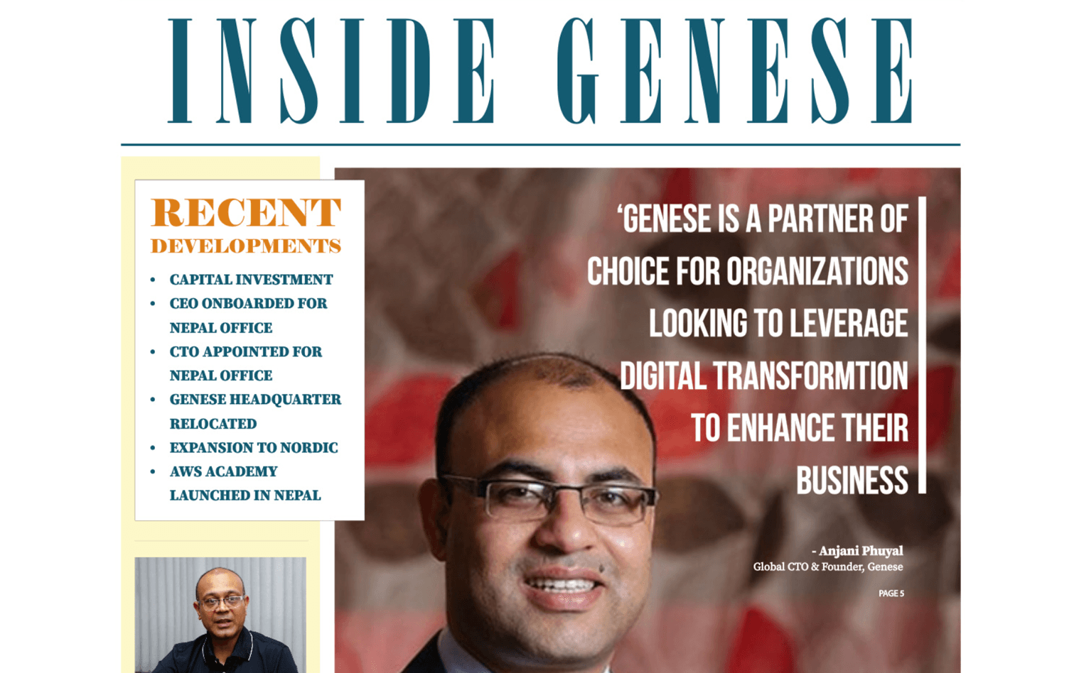 Inside Genese - Quarterly Newsletter October 2021