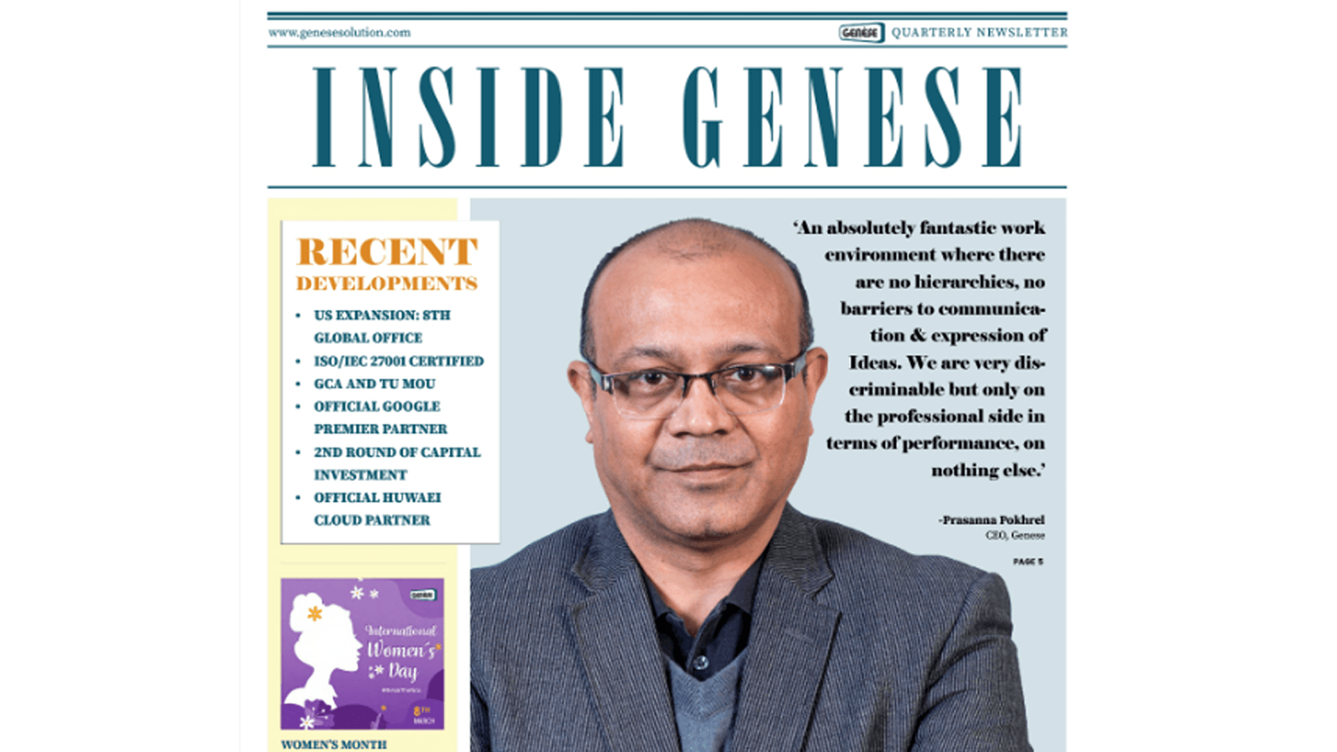 Inside Genese – Quarterly Newsletter April 2022